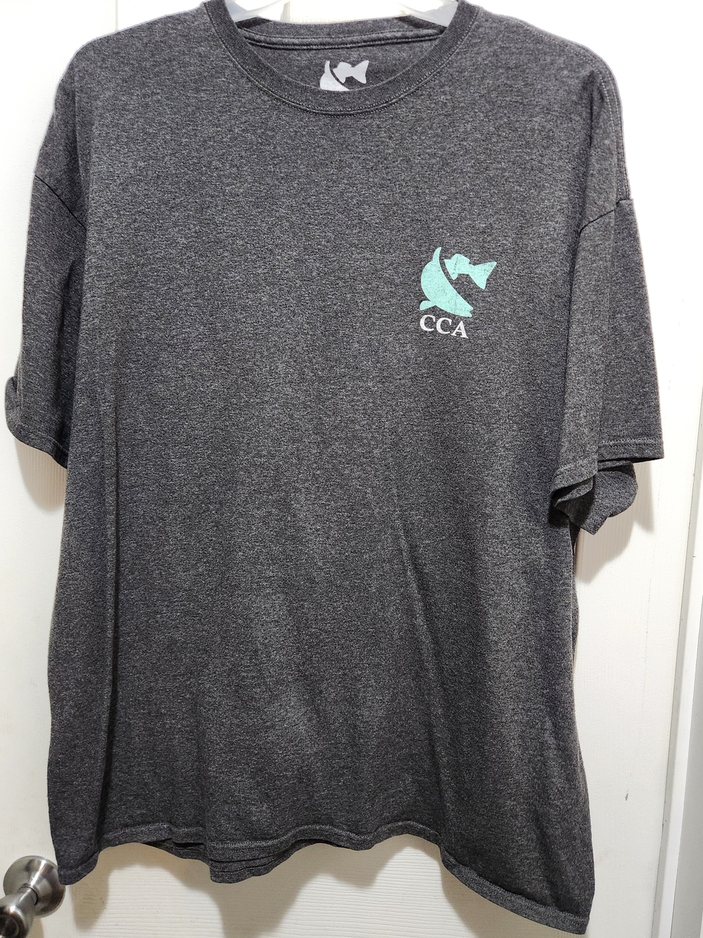 CHANEL Charcoal Tee with Mint Logo CCA